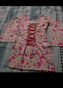 pinterest kurti /Floral Print Corset back