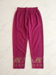 Elegant Maroon Kurta Set with Elephant Print
