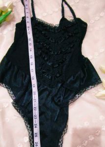 Elegant Black Lace Bodysuit
