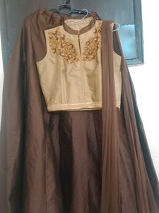 Crop Top Lehnga Choli With Dupatta
