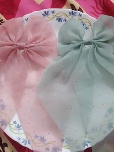 Sparkly Bow Hair Clips Set