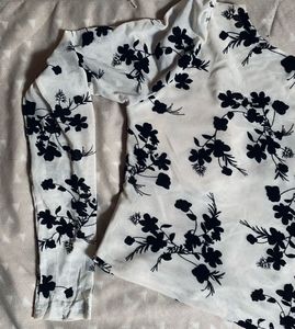 Floral Mesh Top