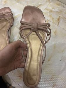 Strappy Nude Flat Sandals