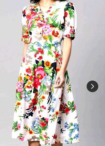 Floral Print Fit & Flare Dress