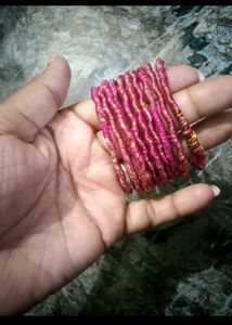Vibrant Silk Thread Bangles Set