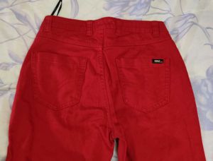 Red Casual Pants