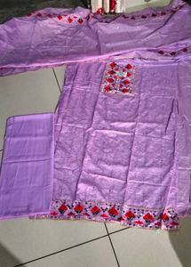 LAVENDER colour beautiful gota pati suit