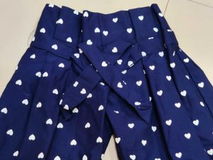 Cute Heart Print Wide Leg Pants