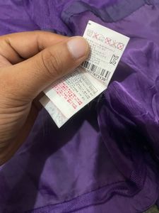 Purple Colorblock Technical Windbreaker Jacket