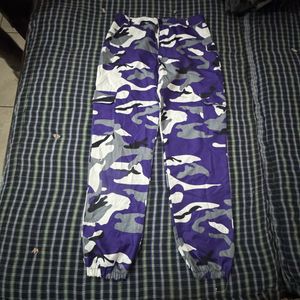Purple Camo Cargo Pants