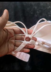 White padded Bra with Strappy Back