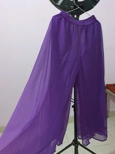 Purple &amp; Gold Embellished Indian Outfit