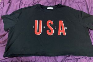 Cropped Graphic T-Shirt