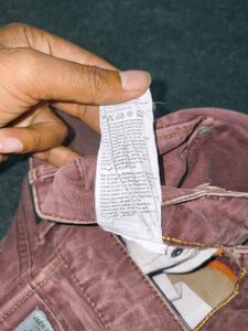 Jack &amp; Jones Core Workwear Faded Burgundy Denim