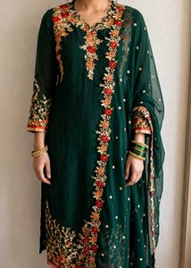 Embroidered Kurta Set with Dupatta