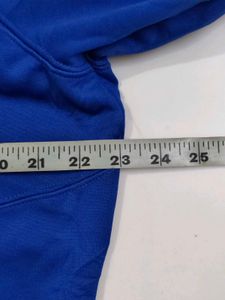 Blue Hooded Zip-Up Jacket
