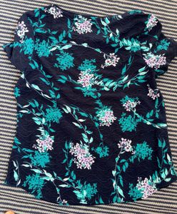 Floral Print Short Sleeve Top
