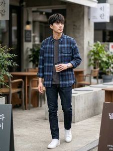 Lacoste Paris Plaid Cotton Shirt | Tonal Croc Regu
