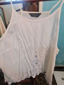 Dorothy Perkins White Embroidered Camisole Top