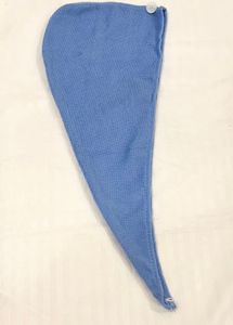 Blue Hair Towel Wrap