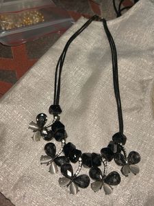 Elegant Black Butterfly Necklace