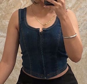 Denim Corset Top