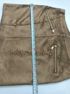Italian Brown Suede Mini Skirt
