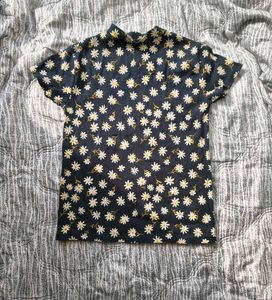 new korean black pintrety top