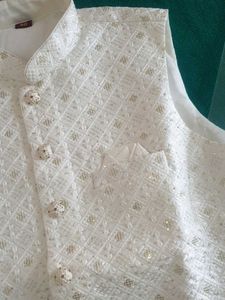 new👌📣Elegant White Nehru Jacket