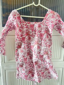 Floral Print Kurta