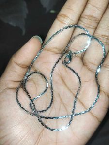Sparkling Silver Tone Chain Necklace