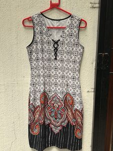 Stylish Sleeveless Printed Dress