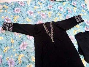 Elegant Black Abaya with dupatta ❤️🥰