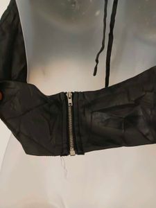 Sleek Black Halter Neck Crop Top