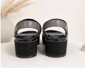 Stylish Black Platform Wedge Sandals for Women