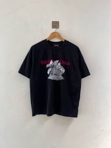 Black boxy Print T-Shirt