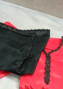 Stunning Red &amp; Black Lehenga Choli