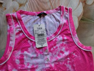 Cute Pink Tie-Dye Pajama Set