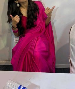 Elegant Pink Silk Saree with blouse