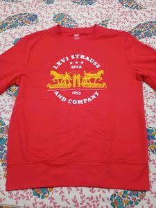 Levi Strauss Red Crewneck Sweatshirt