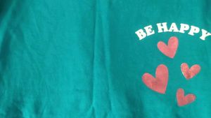 Teal "Be Happy" Graphic Sweatshirt