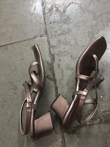 Stylish Metallic Flat Sandals