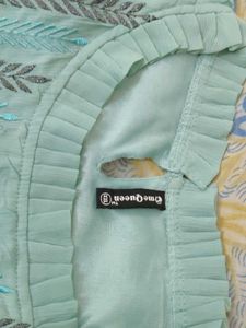 Mint Green Pleated Top