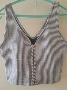 Striped V-Neck Vest