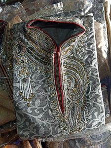 Elegant Grey Embroidered Kurta