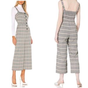 Plaid Jumpsuit with Ruffle Detail
