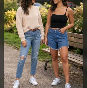 UCB Jeans + WRANGLER Shorts