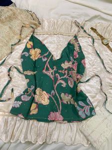 y2k Floral Halter Neck Top