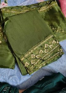 New Embroidered Silk Kurta Set