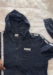 Puma Navy Zip-Up Hoodie Jacket